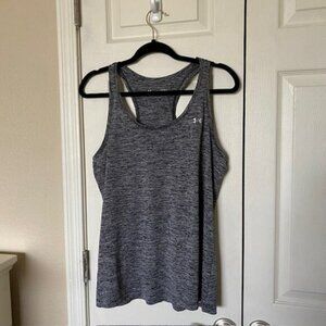 Under Armour Heatgear Loose Gray Heather Tank‎ Sporty Athletic Women's Large